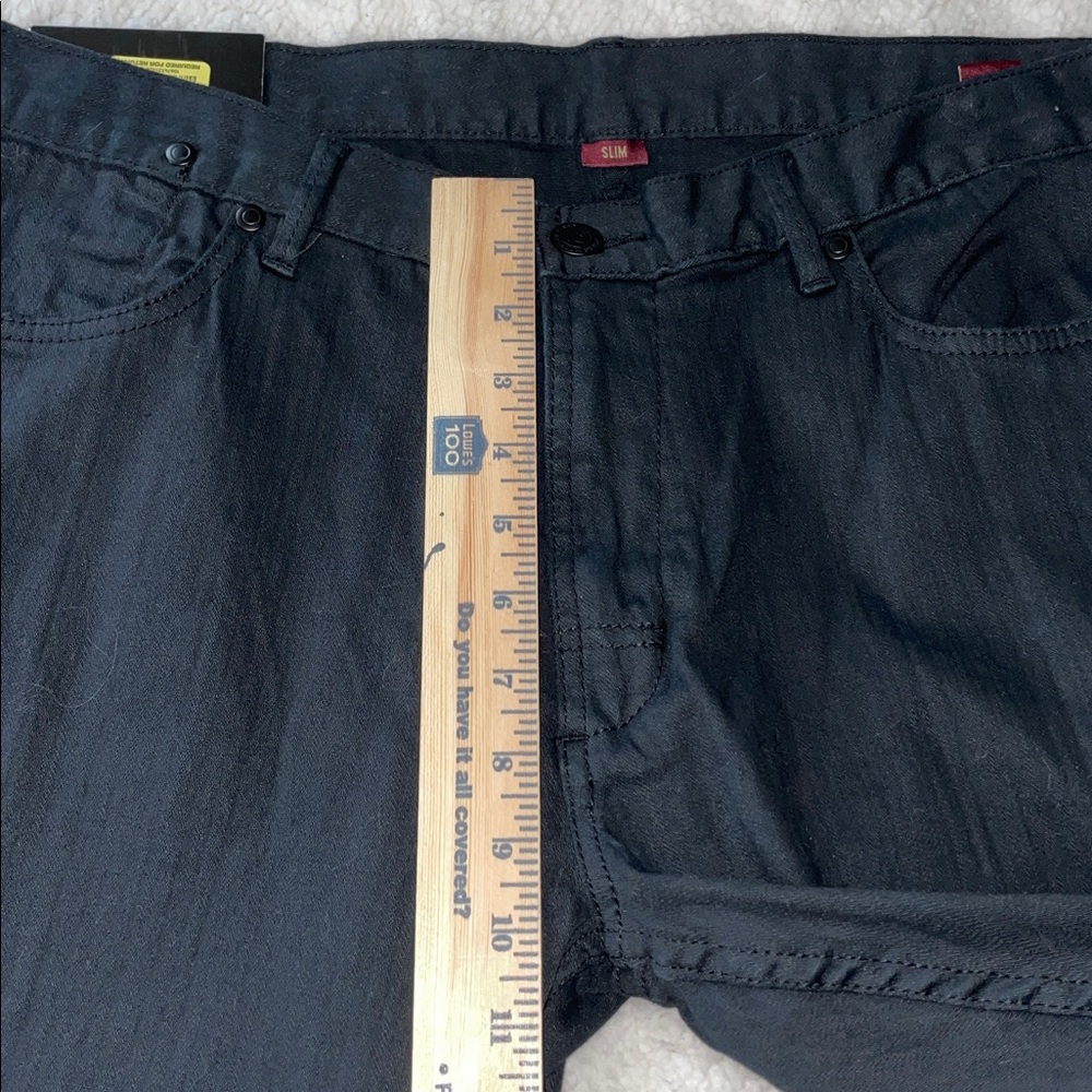 NWT Perry Ellis Slim Fit Black Men's Jeans.  36x32. - Picture 11 of 13